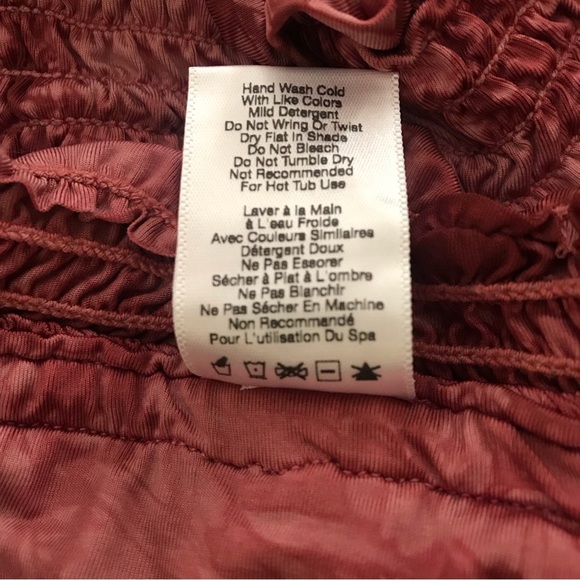 Blue Life Scrunched Off The Shoulder Top Sunset Tie Dye, XS - Picture 10 of 11